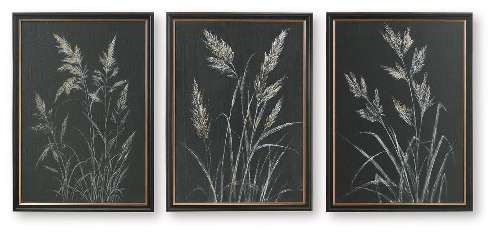 Janisburg - Wall Art Set (Set of 3) - Black / White / Brown