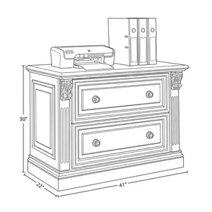Huntington - 2 Drawer Lateral File - Antique Vintage Pecan
