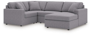 Modmax - Granite - Sectional Gray 4 Pc. Sectional With Raf Corner Chaise And Laf Corner Chair