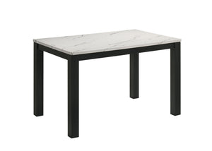 Resia - 5 Piece Dining Room Set - White / Black