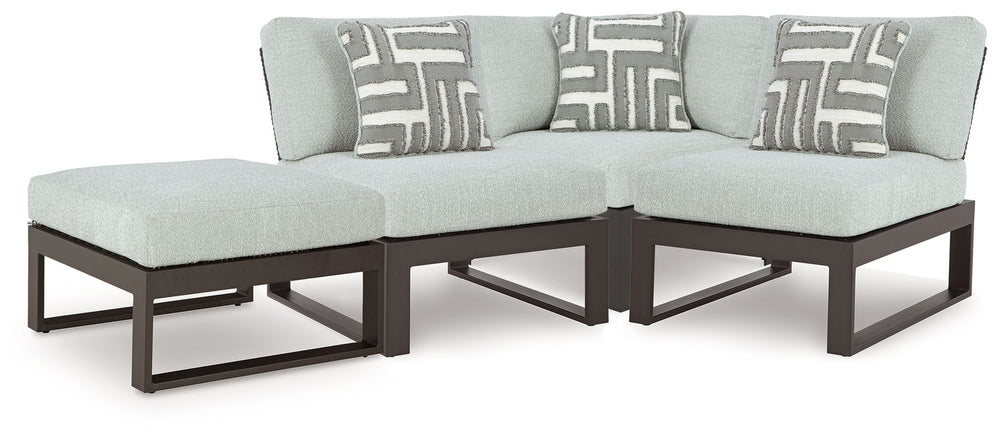 Beachloft - Outdoor Sectional Black 6 Pc. Sectional