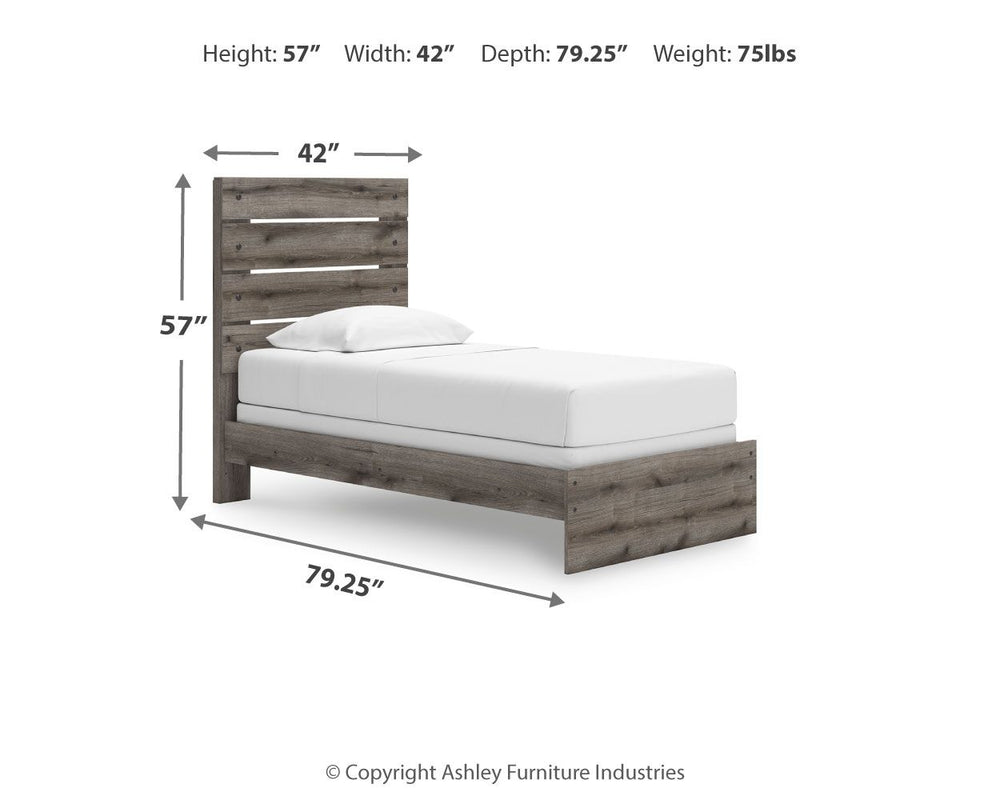 Graystorm - Panel Bed Dark Gray