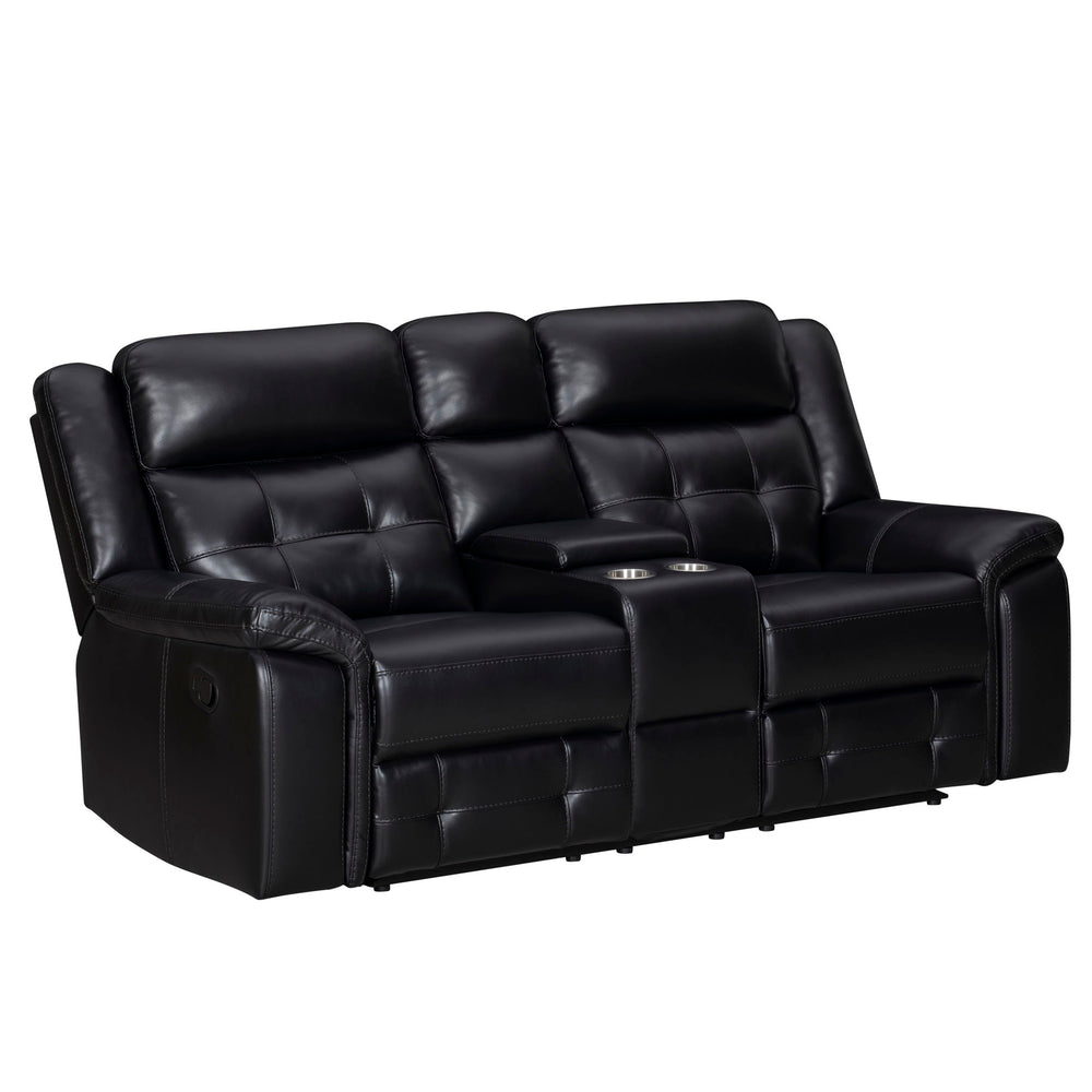 Clayton - Manual Reclining Console Loveseat - Phantom