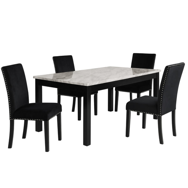 Celeste - Dining Table Set White 5 Pc. Table, 4 Chairs