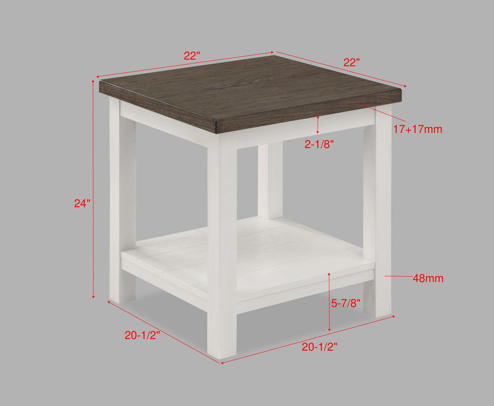 Dakota - End Table - White