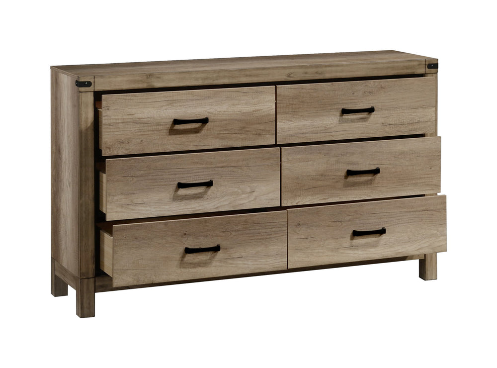 Matteo - Dresser, Mirror Light Brown Dressers