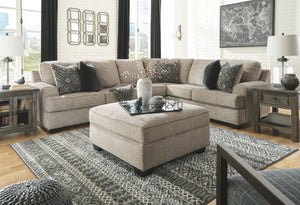 Bovarian - Sectional Set Beige 4 Pc. - Left Arm Facing Loveseat, Armless Chair, Right Arm Facing Sofa with Corner Wedge Sectional, Ottoman