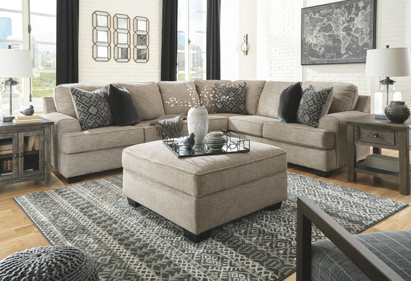 Bovarian - Sectional Set Beige 4 Pc. - Left Arm Facing Loveseat, Armless Chair, Right Arm Facing Sofa with Corner Wedge Sectional, Ottoman