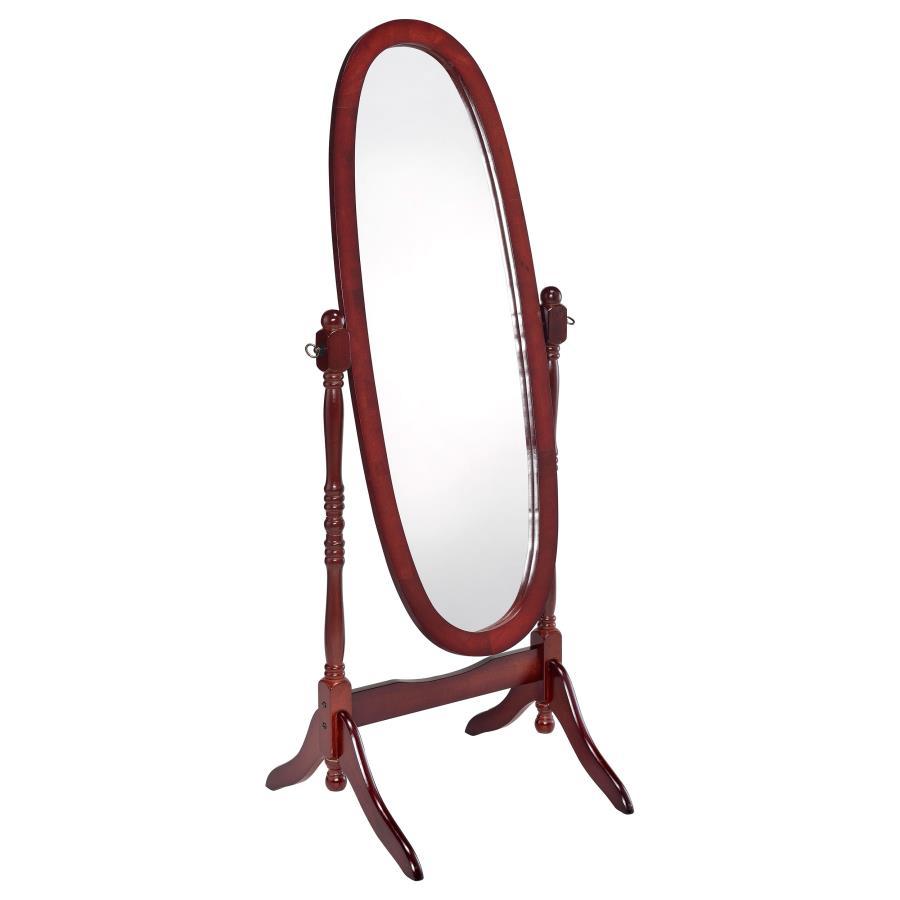 Foyet - Wood Adjustable Length Cheval Mirror Dark Brown