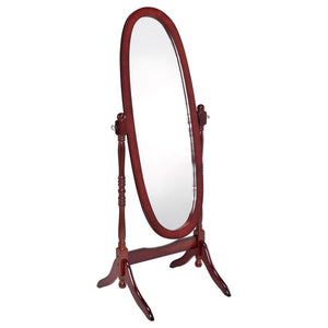 Foyet - Wood Adjustable Length Cheval Mirror Dark Brown