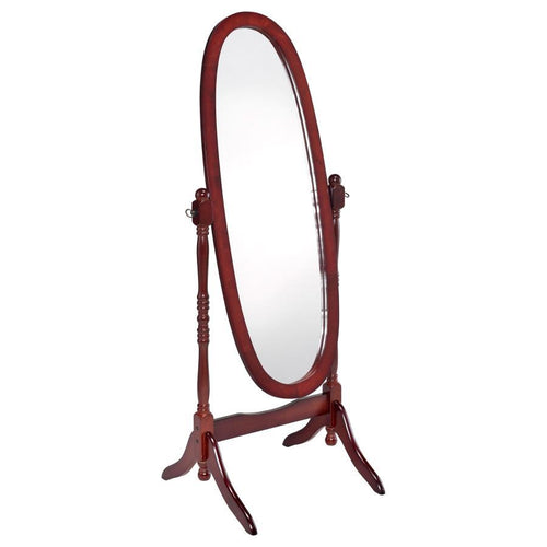 Foyet - Wood Adjustable Length Cheval Mirror Dark Brown