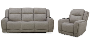 Penfield - Power Reclining Sofa Set Light Brown 2 Pc. Sofa, Recliner