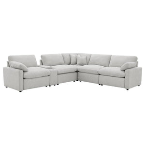Collins - 6-Piece Modular Power Reclining Sectional Gray
