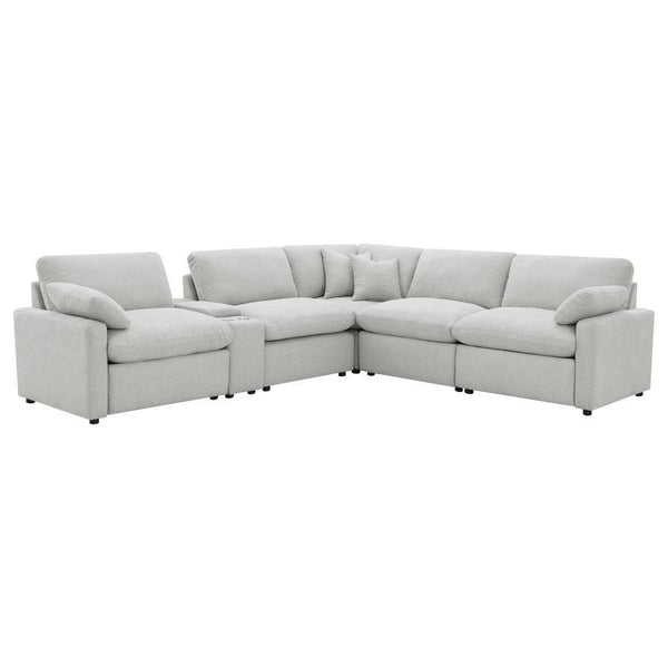 Collins - 6-Piece Modular Power Reclining Sectional Gray