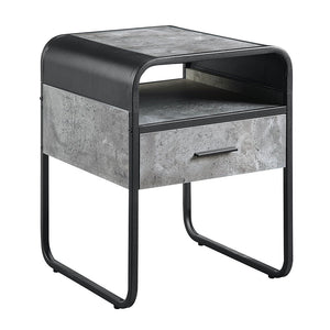 Raziela - End Table Black 1 Drawer