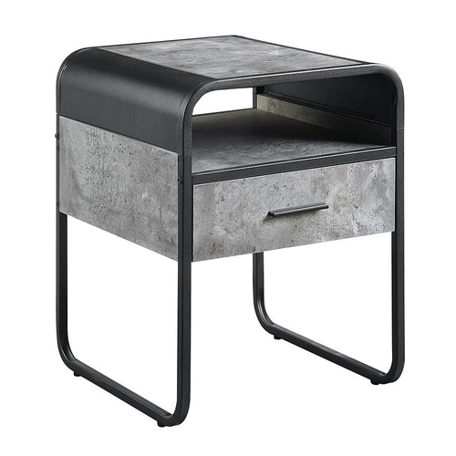 Raziela - End Table Black 1 Drawer