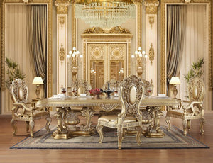 Seville - Side Chair (Set of 2) - Synthetic Leather & Gold