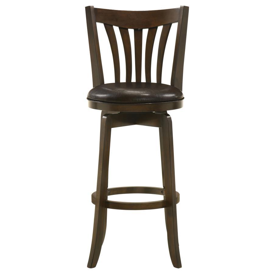Lambert - Wood Height Swivel Bar Chair Dark Brown Bar Height (28"-30")