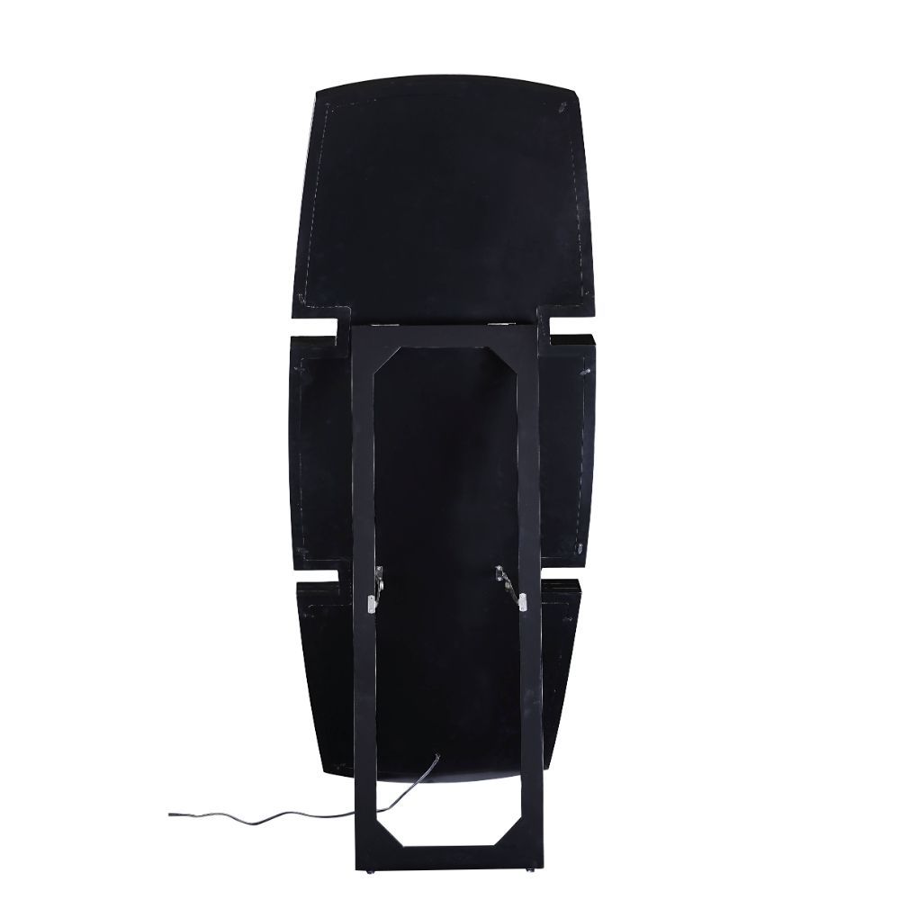 Noralie - 63" X 26" Floor Mirror With Faux Diamonds - Mirrored