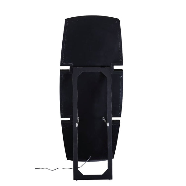 Noralie - 63" X 26" Floor Mirror With Faux Diamonds - Mirrored