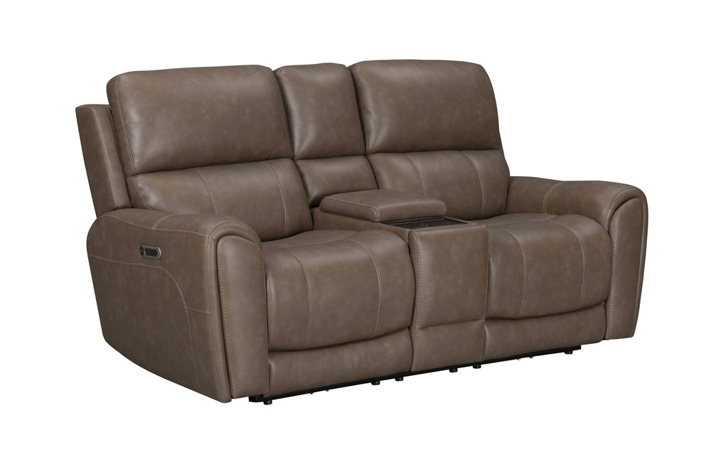 Hancock - Zero Gravity Power Reclining Console Loveseat P3 Apple Cider
