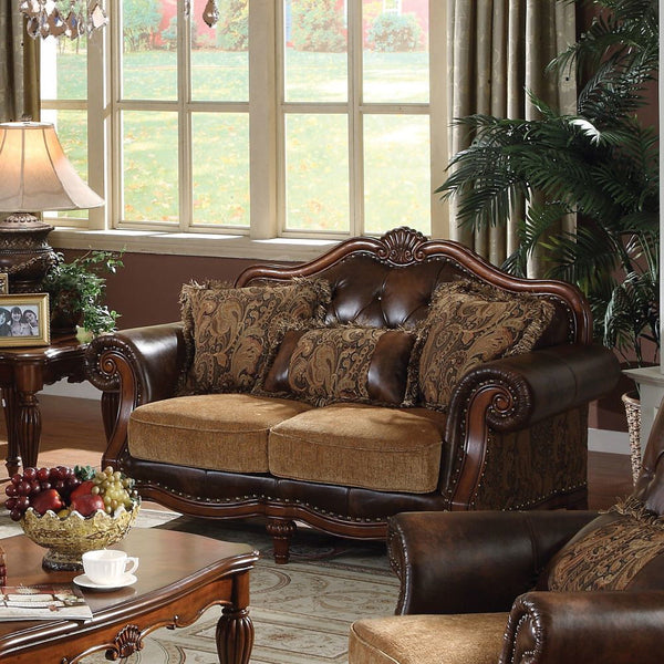 Dreena - Loveseat (With 3 Pillows) - Dark Brown - 70"