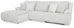 Top Tier - Reclining Sectional Gray 3 Pc. Left Arm Facing Chaise Reclining Sectional