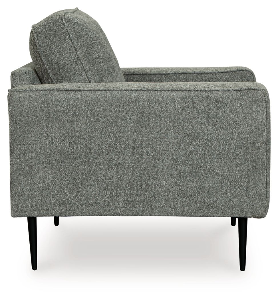 Hazela - Chair, Ottoman Dark Gray