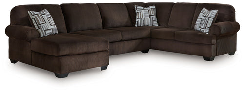 Kimlee - Sectional Dark Brown 3 Pc. Left Arm Facing Chaise Sectional