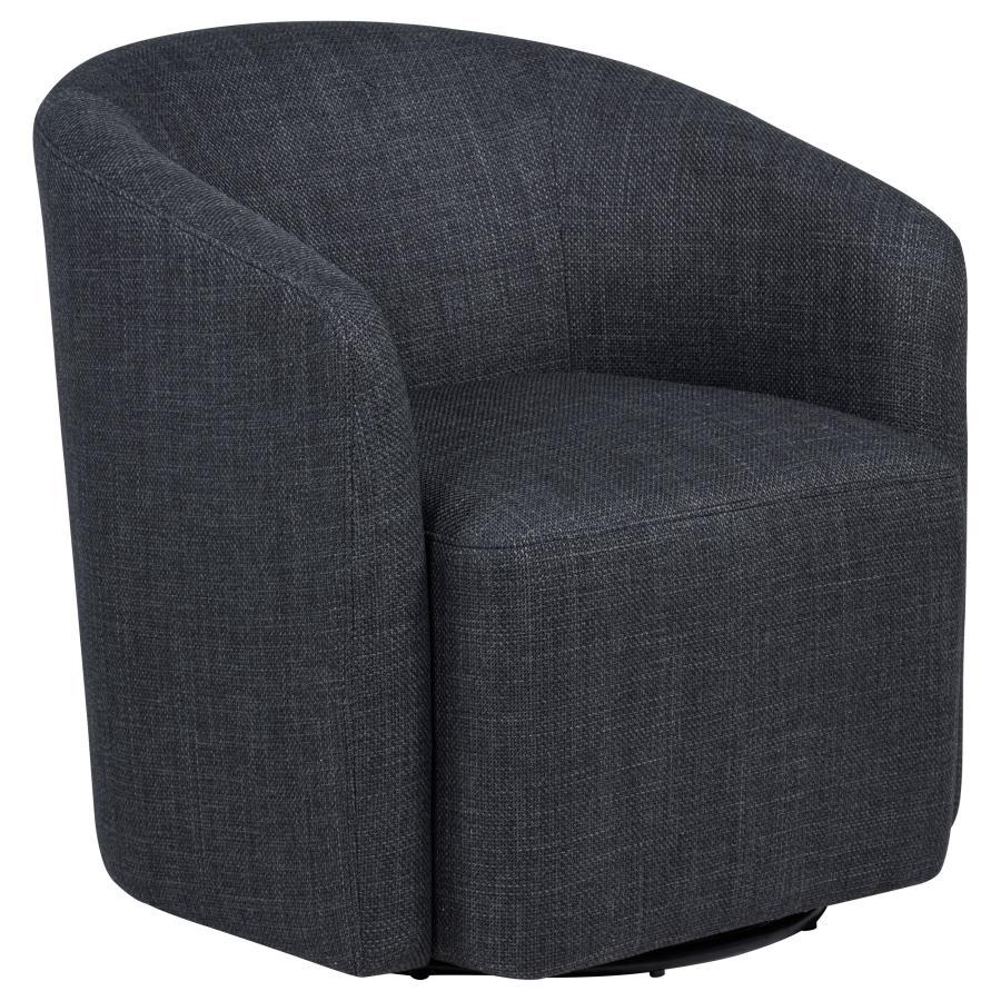 Mossbrook - Fabric Upholstered Swivel Accent Chair Dark Green