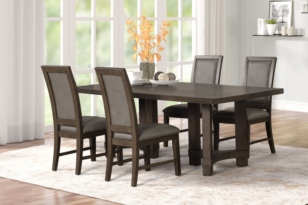 Cityscape - Rectangle Dining Table & 4 Chairs - Gray