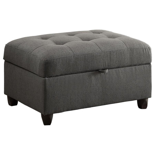 Stonenesse - Sectional Sofa With Storage Ottoman Set - Gray