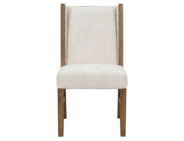 Silver - 39'' Upholstered Chair (Set of 2) - Ivory / Dark Brown