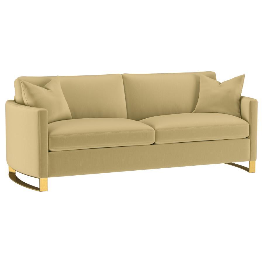 Corliss - Upholstered Arched Arm Sofa Beige