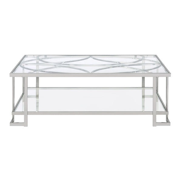 Kalan - Coffee Table - Glass & Silver