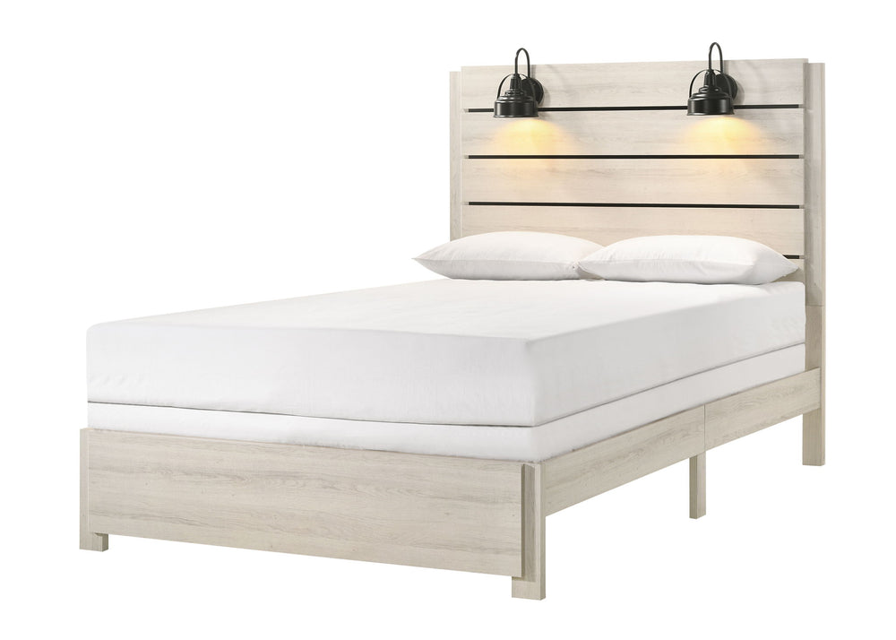 Carter - King Platform Bed In One Box - White
