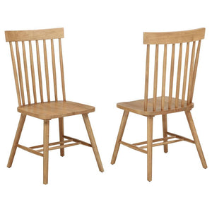Andrews - Windsor Spindle Back Dining Side Chair (Set of 2) Light Brown
