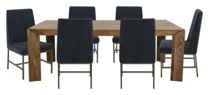 Crossings - Rectangular Dining Table With 6 Upholstered Chairs Black