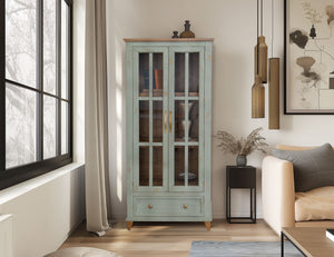 Toscana - 1 Drawer 2 Glass Doors Cabinet