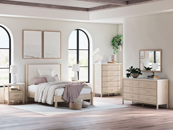 Cadmori - Panel Bedroom Set Beige Full
