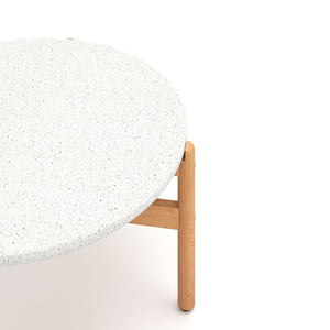 Solstice - Outdoor Coffee Table With Terrazo Top - White