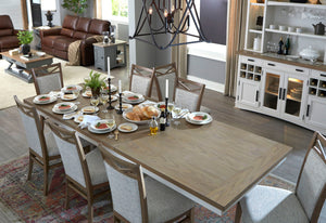 Americana Modern Dining - Trestle Dining Table With Extensions - Cotton