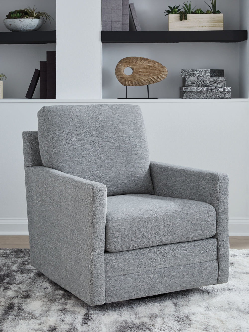 Freybourne Next-Gen Nuvella - Swivel Accent Chair Gray