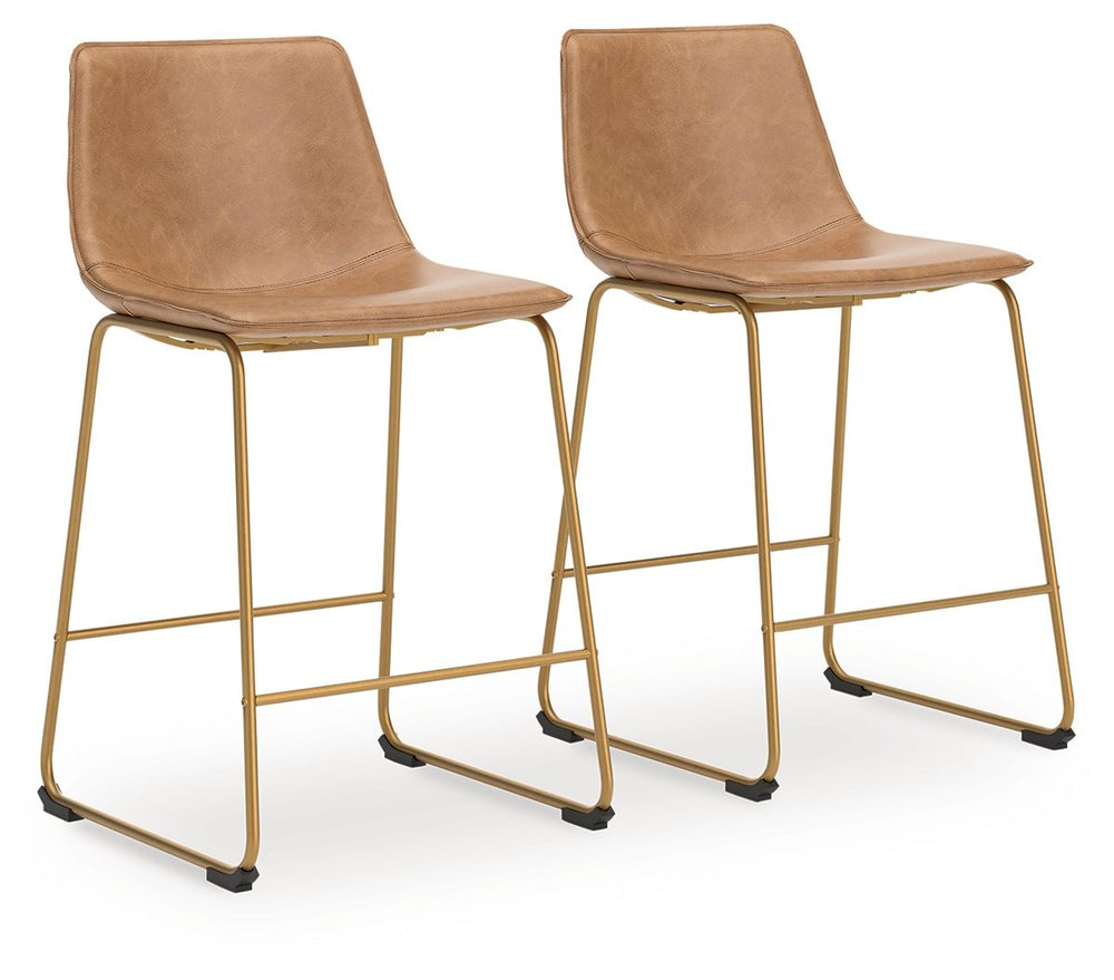 Ciabori - Upholstered Barstool (Set of 2) Light Brown