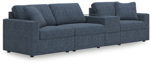 Modmax - Ink - Sectional Blue 4 Pc. Sectional With Storage Console