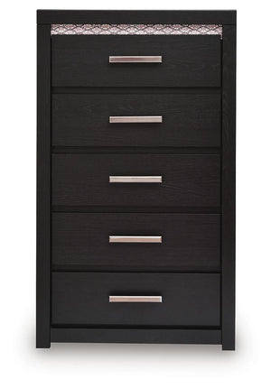 Shoralli - Five Drawer Chest - Black