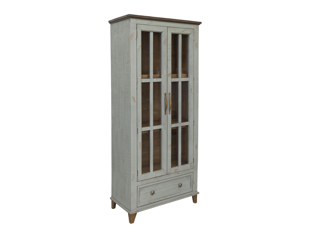 Toscana - 1 Drawer 2 Glass Doors Cabinet