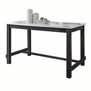 Yelena - Counter Height Table With Marble Top - Marble Top & Weathered Espresso