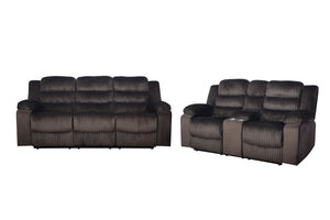 Willow - Reclining Sofa Set Dark Brown 2 Pc. Reclining Sofa, Loveseat