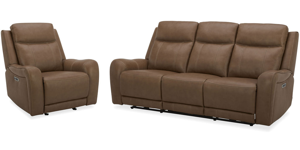 Haywood - Power Reclining Sofa Set Butternut 3 Pc. Sofa, 2 Recliners